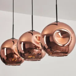 hofstein Suspension - Verre 30 cm Ripoll Cuivré, 3 lumières