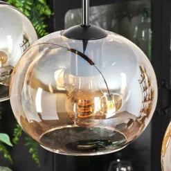 hofstein Suspension - Verre Apedo Ambre, 3 lumières