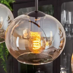 hofstein Suspension - Verre Apedo Ambre, 3 lumières