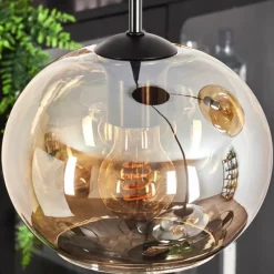 hofstein Suspension - Verre Apedo Ambre, 3 lumières