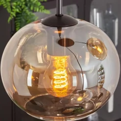 hofstein Suspension - Verre Apedo Ambre, 3 lumières