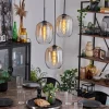 hofstein Suspension - Verre Apedo Ambre, Clair, 3 lumières