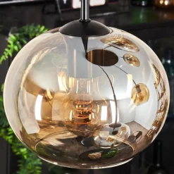 hofstein Suspension - Verre Apedo Ambre, 5 lumières