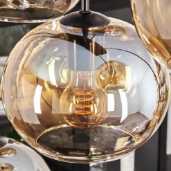 hofstein Suspension - Verre Apedo Ambre, 6 lumières