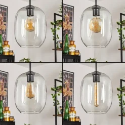 hofstein Suspension - Verre Apedo Clair, 3 lumières