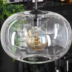 hofstein Suspension - Verre Apedo Clair, 3 lumières