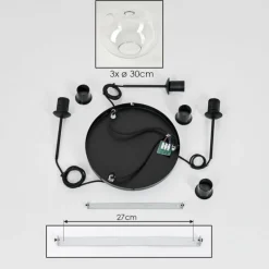 hofstein Suspension - Verre Apedo Clair, 3 lumières