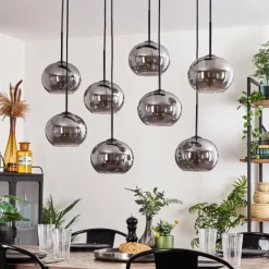 Suspension Verre Fumé-hofstein Suspension - Verre Apedo Fumé, 8 lumières