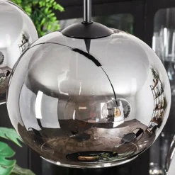 hofstein Suspension - Verre Apedo Fumé, 3 lumières