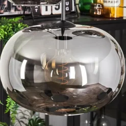 hofstein Suspension - Verre Apedo Fumé, 3 lumières