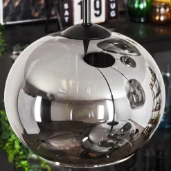 hofstein Suspension - Verre Apedo Fumé, 5 lumières