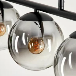 hofstein Suspension - Verre Gastor Clair, Fumé, 5 lumières