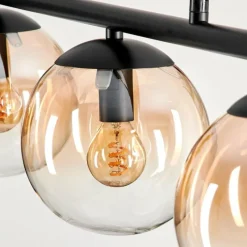 hofstein Suspension - Verre Gastor Ambre, Clair, 3 lumières