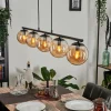 hofstein Suspension - Verre Gastor Ambre, 5 lumières