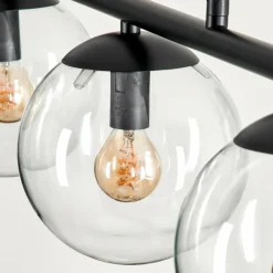 hofstein Suspension - Verre Gastor Clair, 5 lumières