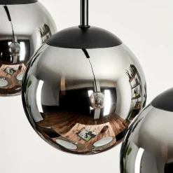 hofstein Suspension - Verre Gastor Chrome, Fumé, 3 lumières