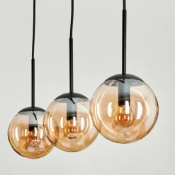 hofstein Suspension - Verre Gastor Ambre, 3 lumières