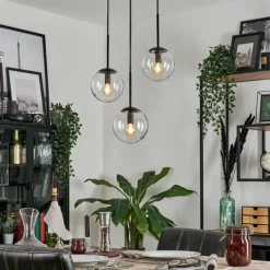 hofstein Suspension - Verre Gastor Clair, 3 lumières