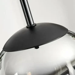 hofstein Suspension - Verre Gastor Chrome, Fumé, 1 lumière