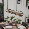 hofstein Suspension - Verre Gastor Chrome, Fumé, 5 lumières