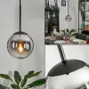 hofstein Suspension - Verre Gastor Chrome, Clair, Fumé, 1 lumière