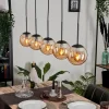 hofstein Suspension - Verre Gastor Ambre, 5 lumières