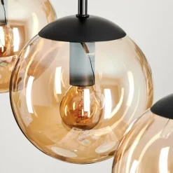 hofstein Suspension - Verre Gastor Ambre, 5 lumières