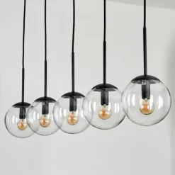 hofstein Suspension - Verre Gastor Clair, 5 lumières