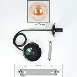 hofstein Suspension - Verre Gastor Ambre, 1 lumière