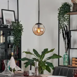 hofstein Suspension - Verre Gastor Ambre, 1 lumière