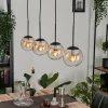 hofstein Suspension - Verre Gastor Ambre, Clair, 4 lumières