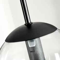hofstein Suspension - Verre Gastor Noir, 1 lumière