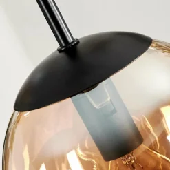 hofstein Suspension - Verre Gastor Ambre, 3 lumières