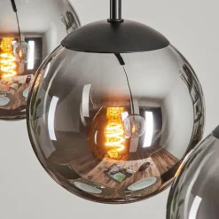 hofstein Suspension - Verre Gastor Fumé, 4 lumières