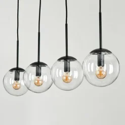 hofstein Suspension - Verre Gastor Clair, 4 lumières