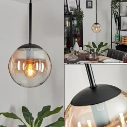 hofstein Suspension - Verre Gastor Ambre, Clair, 1 lumière