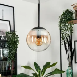 hofstein Suspension - Verre Gastor Ambre, Clair, 1 lumière