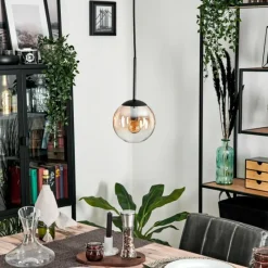 hofstein Suspension - Verre Gastor Ambre, Clair, 1 lumière