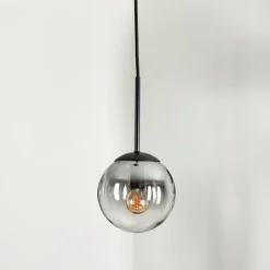 hofstein Suspension - Verre Gastor Clair, Fumé, 1 lumière
