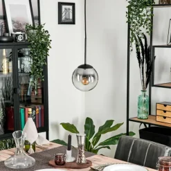 hofstein Suspension - Verre Gastor Clair, Fumé, 1 lumière