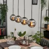 hofstein Suspension - Verre Gastor Chrome, Fumé, 4 lumières