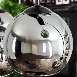 Suspension Verre Fumé-hofstein Suspension - Verre Koyoto Chrome, Fumé, 8 lumières