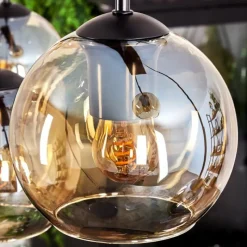 hofstein Suspension - Verre Koyoto Ambre, Clair, 6 lumières