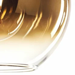 hofstein Suspension - Verre Koyoto Or, Clair, 8 lumières