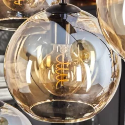 hofstein Suspension - Verre Koyoto Ambre, 6 lumières