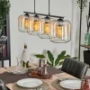 hofstein Suspension - Verre Lauden Ambre, Clair, 4 lumières
