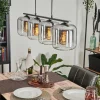 hofstein Suspension - Verre Lauden Clair, Fumé, 4 lumières