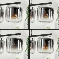 hofstein Suspension - Verre Lauden Clair, Fumé, 4 lumières