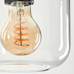 hofstein Suspension - Verre Lauden Clair, 1 lumière