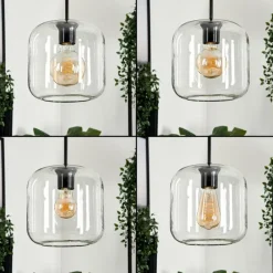 hofstein Suspension - Verre Lauden Clair, 1 lumière